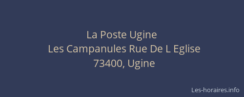 La Poste Ugine