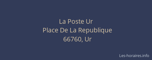 La Poste Ur
