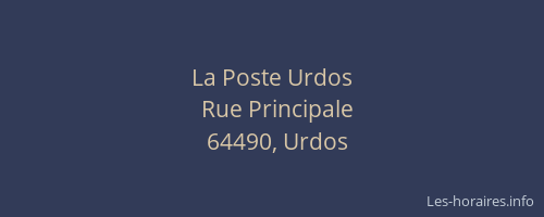 La Poste Urdos