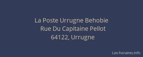 La Poste Urrugne Behobie