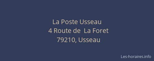 La Poste Usseau