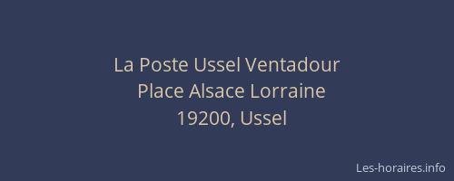 La Poste Ussel Ventadour