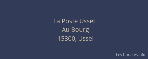 La Poste Ussel