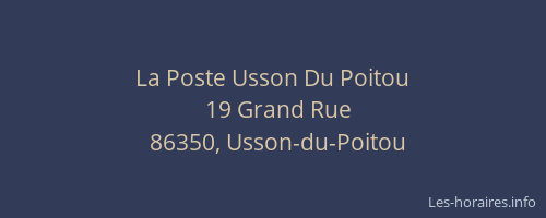 La Poste Usson Du Poitou