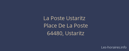La Poste Ustaritz