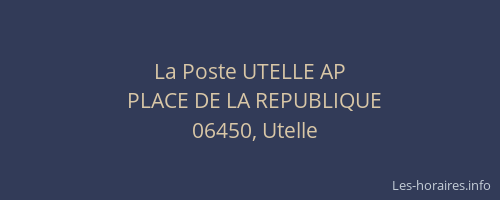 La Poste UTELLE AP