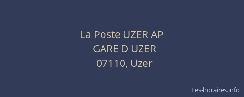 La Poste UZER AP