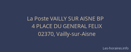 La Poste VAILLY SUR AISNE BP