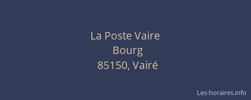 La Poste Vaire