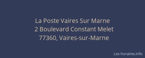La Poste Vaires Sur Marne