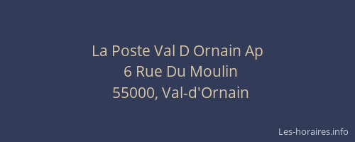 La Poste Val D Ornain Ap
