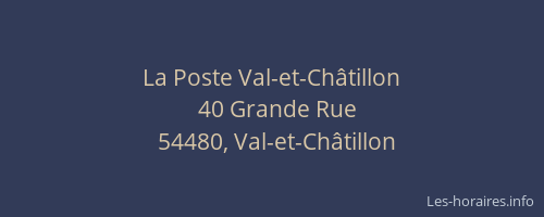 La Poste Val-et-Châtillon