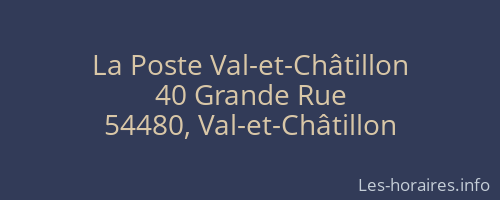 La Poste Val-et-Châtillon