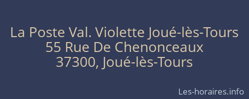 La Poste Val. Violette Joué-lès-Tours
