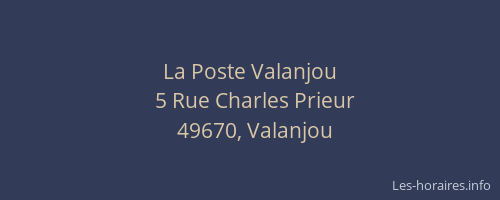La Poste Valanjou