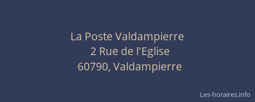 La Poste Valdampierre