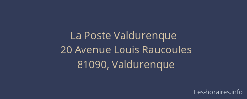 La Poste Valdurenque