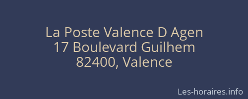 La Poste Valence D Agen