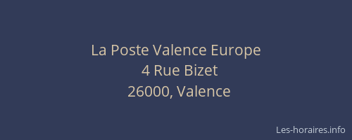 La Poste Valence Europe