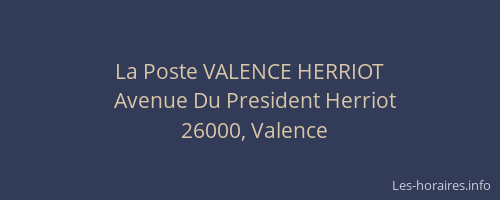 La Poste VALENCE HERRIOT