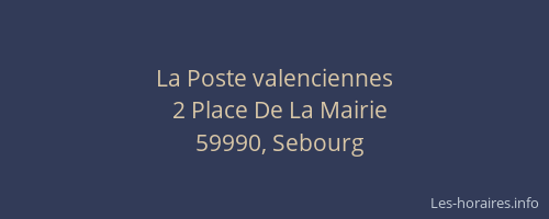 La Poste valenciennes