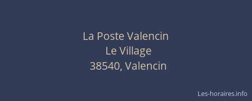 La Poste Valencin