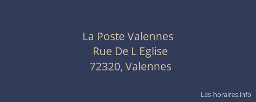 La Poste Valennes