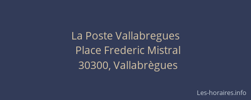 La Poste Vallabregues