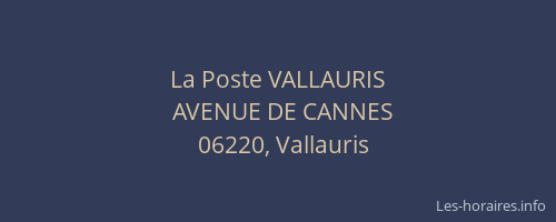 La Poste VALLAURIS