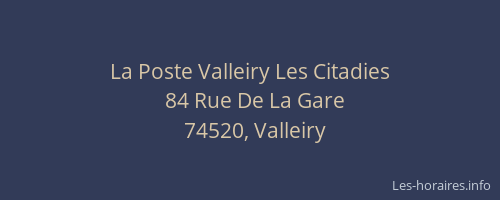 La Poste Valleiry Les Citadies