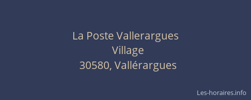 La Poste Vallerargues