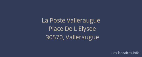 La Poste Valleraugue