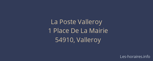 La Poste Valleroy