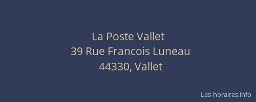 La Poste Vallet