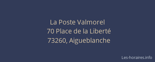 La Poste Valmorel