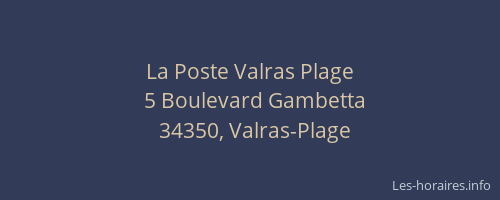 La Poste Valras Plage