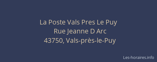 La Poste Vals Pres Le Puy