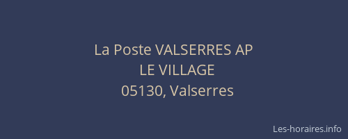 La Poste VALSERRES AP