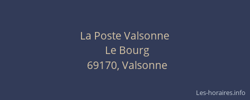 La Poste Valsonne