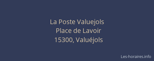 La Poste Valuejols