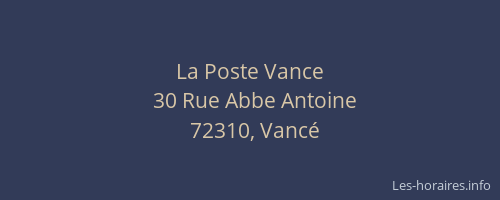 La Poste Vance