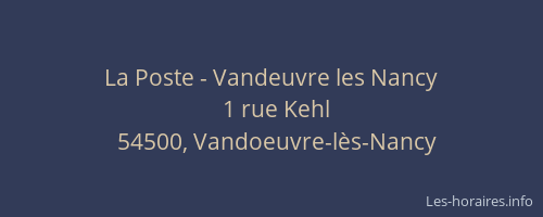 La Poste - Vandeuvre les Nancy