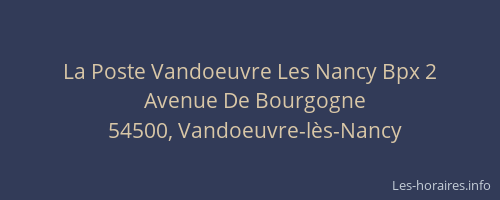 La Poste Vandoeuvre Les Nancy Bpx 2