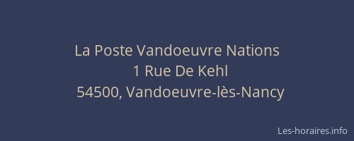 La Poste Vandoeuvre Nations