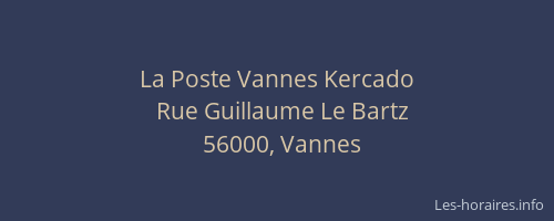 La Poste Vannes Kercado