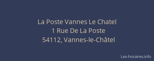 La Poste Vannes Le Chatel