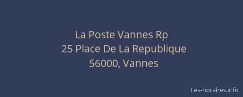 La Poste Vannes Rp