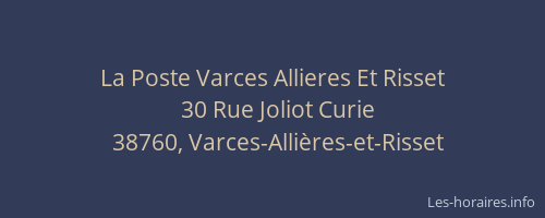 La Poste Varces Allieres Et Risset
