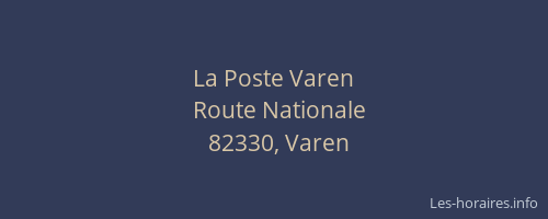 La Poste Varen
