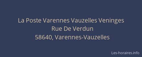 La Poste Varennes Vauzelles Veninges